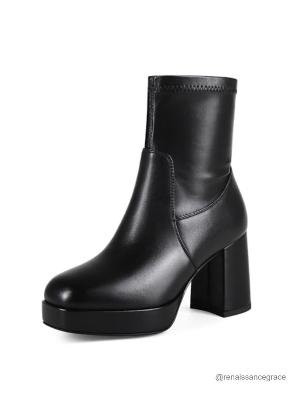Stretch Ankle Boots Platform Chunky Booties